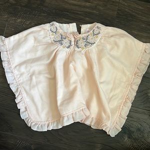 Tommy Bahama peach colored baby girl 12 month poncho